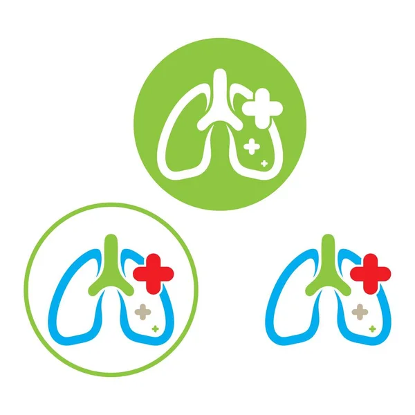 Lung Logo Design Vector Your Business — Stockvektor