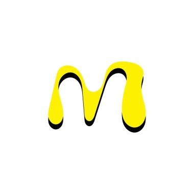 M Harfi Logo Şablonu vektör çizimi tasarımı