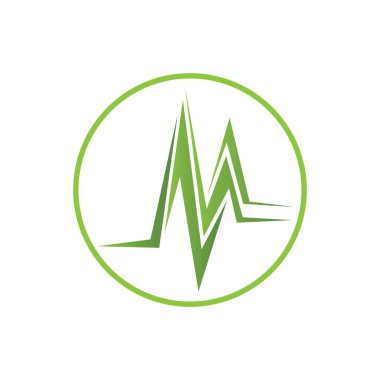 M Harfi Logo Şablonu vektör çizimi tasarımı