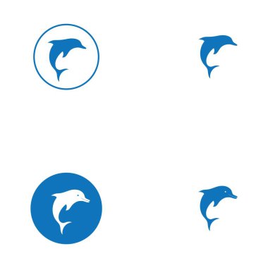 dolphin icon logo design vector