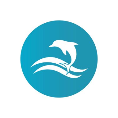 dolphin icon logo design vector