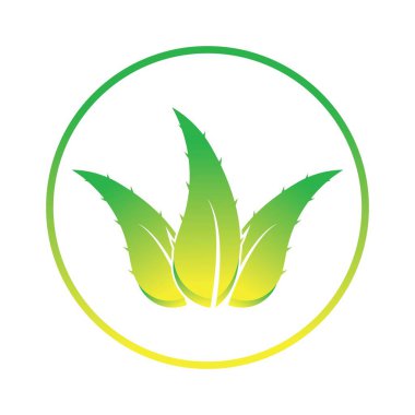 aloe vera logo design icon vector