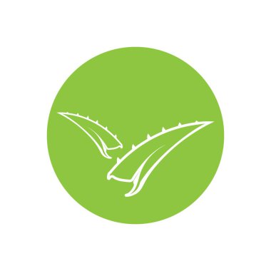 aloe vera logo design icon vector