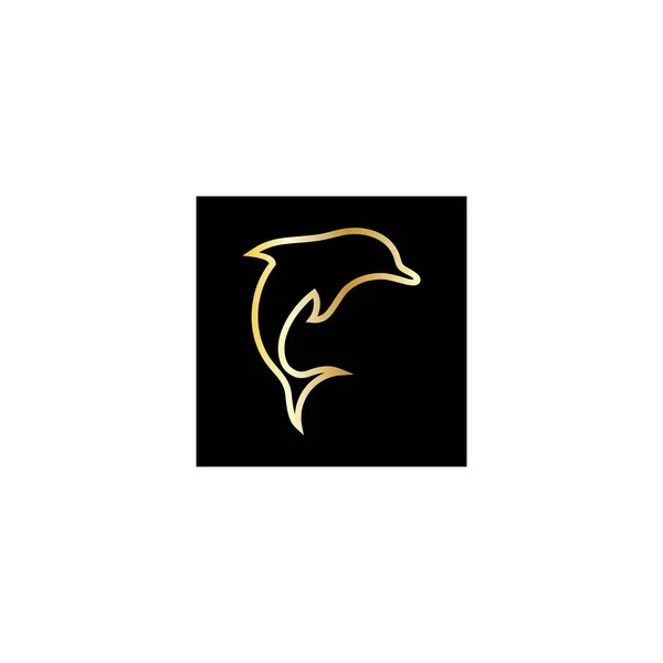 Dolphin Icon Logo Design Vector — Wektor stockowy
