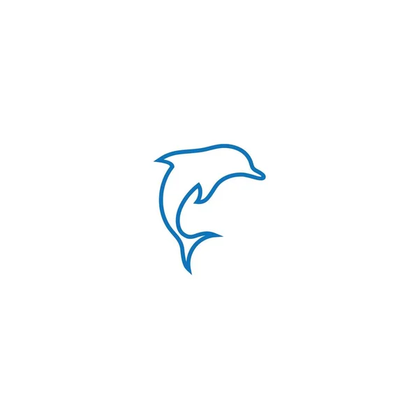 Dolphin Icon Logo Design Vector — Vetor de Stock