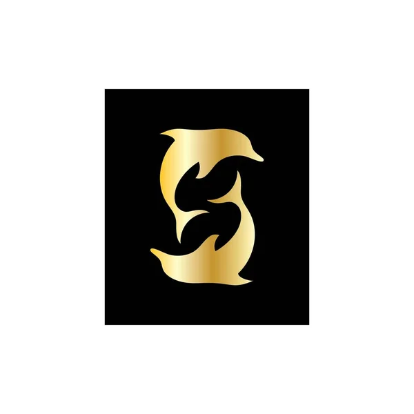 Dolphin Icon Logo Design Vector — Wektor stockowy