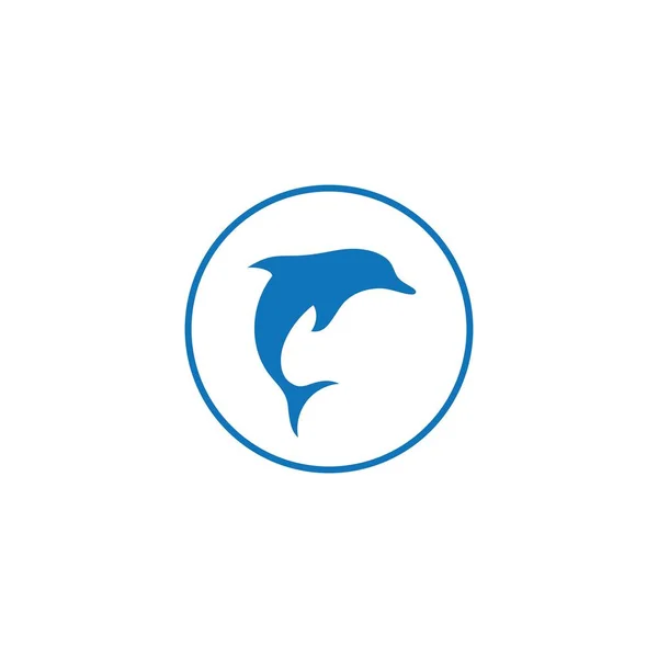 Dolphin Icon Logo Design Vector — Vetor de Stock
