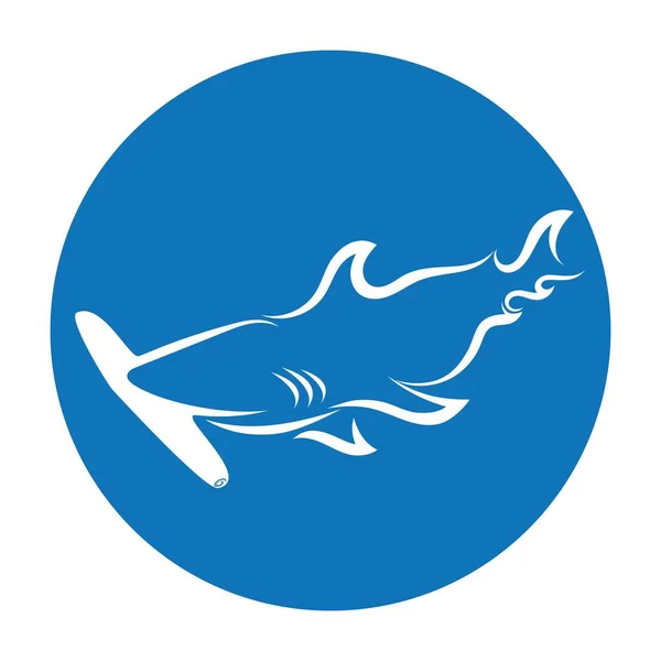 Illustration Requin Modèle Logo Vectoriel — Image vectorielle