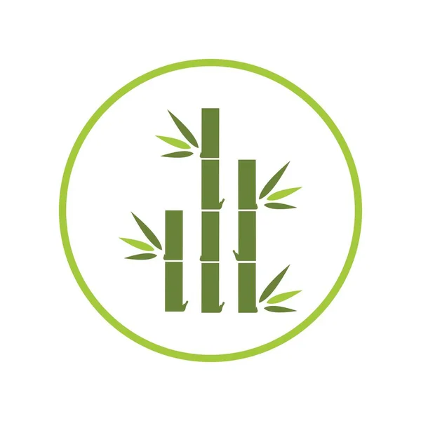 Bamboo Logo Template Vetor Ícone Ilustração Design —  Vetores de Stock