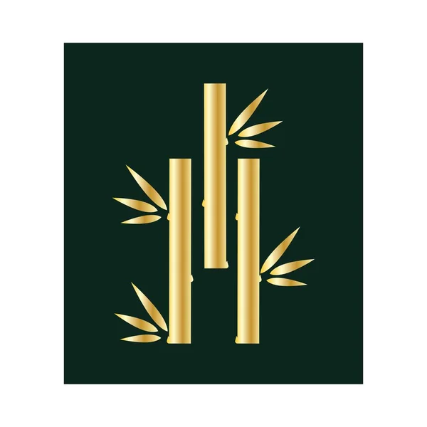 Bambú Logo Plantilla Vector Icono Ilustración Diseño — Archivo Imágenes Vectoriales