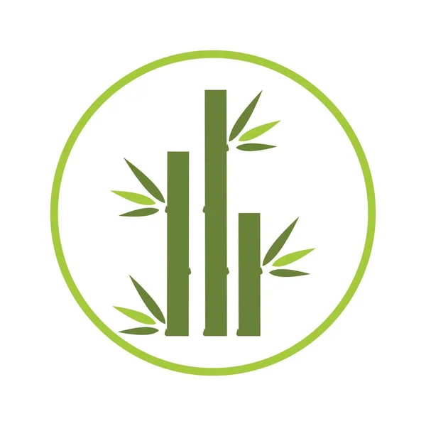 Bamboo Logo Template Vetor Ícone Ilustração Design —  Vetores de Stock