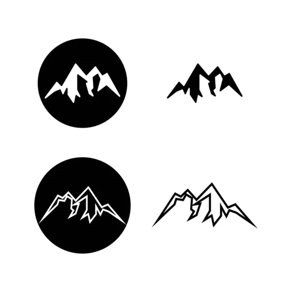 Icône Montagne Logo Modèle Illustration Vectorielle — Image vectorielle