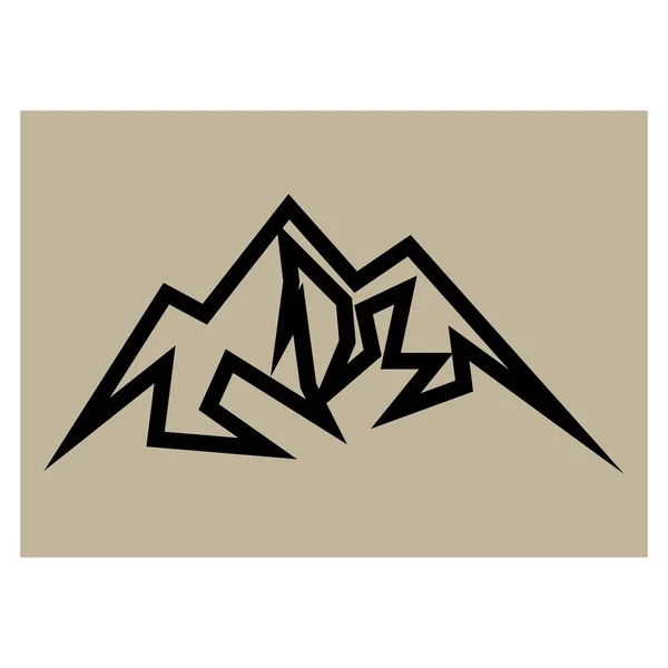 Icona Montagna Logo Template Disegno Illustrazione Vettoriale — Vettoriale Stock