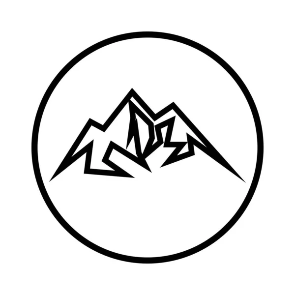 Ícone Montanha Modelo Logotipo Design Ilustração Vetorial —  Vetores de Stock