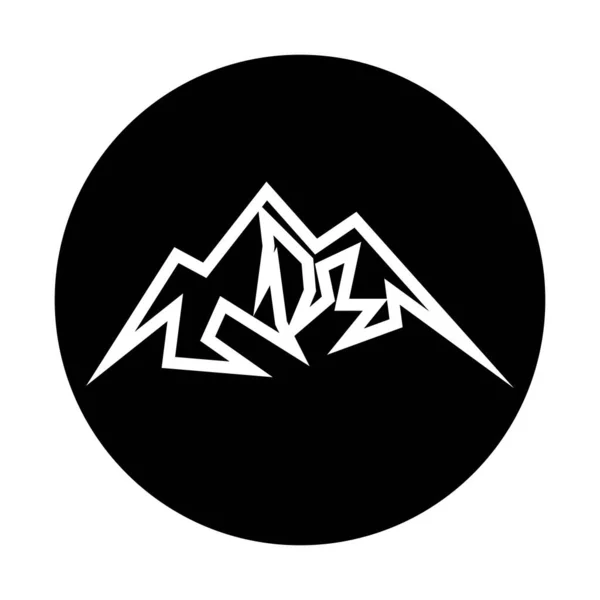 Dağ Simgesi Logo Şablonu Vektör Illüstrasyon Tasarımı — Stok Vektör