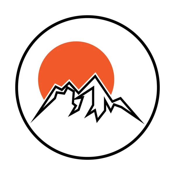 Гірська Іконка Логотип Шаблон Векторний Дизайн Ілюстрації — стоковий вектор