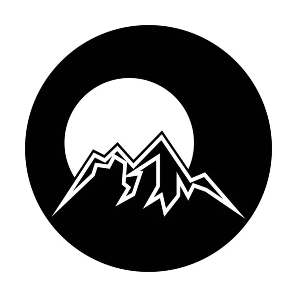 Mountain Icon Logo Template Vector Illustratie Ontwerp — Stockvector