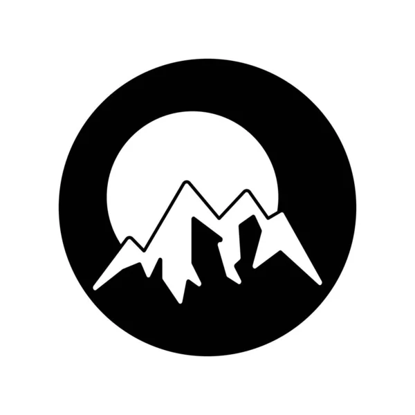 Ícone Montanha Modelo Logotipo Design Ilustração Vetorial —  Vetores de Stock