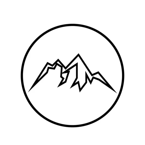 Ikona Górska Logo Szablon Wektor Projekt Ilustracji — Wektor stockowy