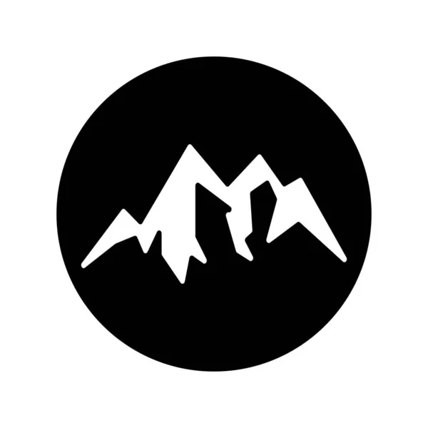 Mountain Icon Logo Template Vector Illustratie Ontwerp — Stockvector