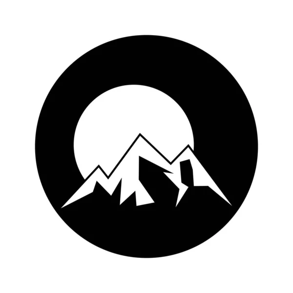 Mountain Ikon Logotyp Mall Vektor Illustration Design — Stock vektor