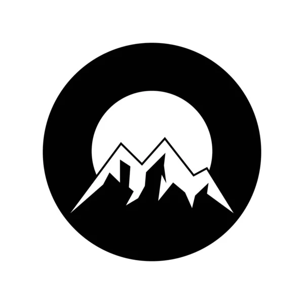 Icono Montaña Logo Plantilla Diseño Ilustración Vectorial — Vector de stock