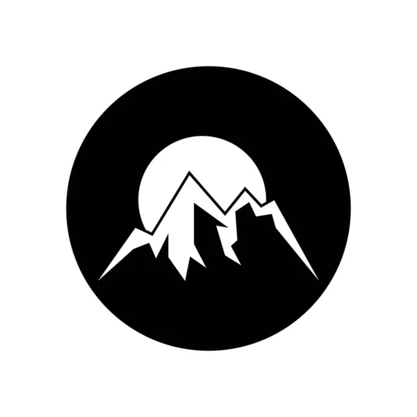 Mountain Icon Logo Template Vector Illustration Design — Stock Vector