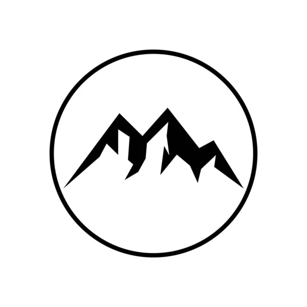 Icona Montagna Logo Template Disegno Illustrazione Vettoriale — Vettoriale Stock