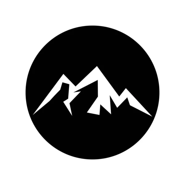 Icono Montaña Logo Plantilla Diseño Ilustración Vectorial — Archivo Imágenes Vectoriales