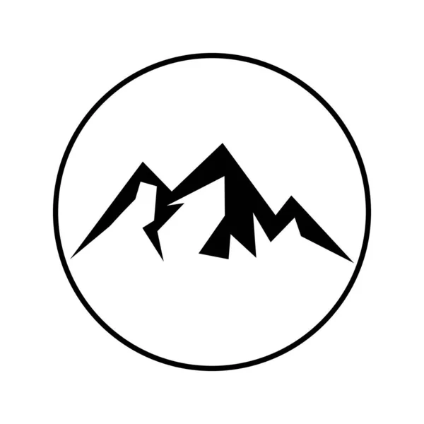 Icona Montagna Logo Template Disegno Illustrazione Vettoriale — Vettoriale Stock