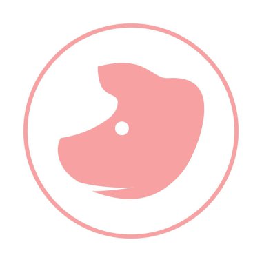 pig logo design icon vector