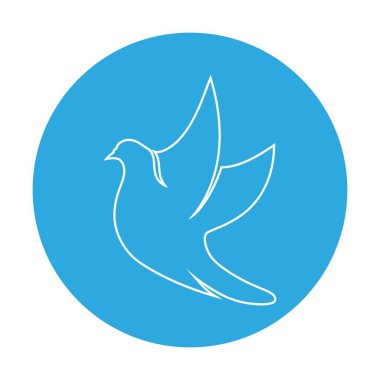 Kuş kanadı güvercin logosu vektör çizimi