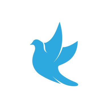 Kuş kanadı güvercin logosu vektör çizimi