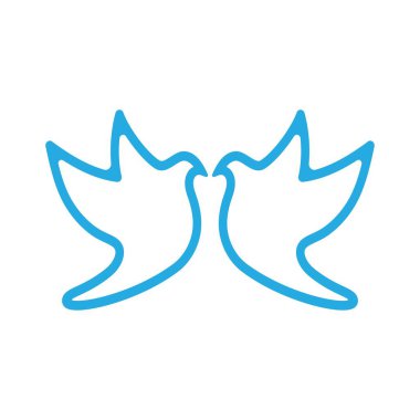 Kuş kanadı güvercin logosu vektör çizimi