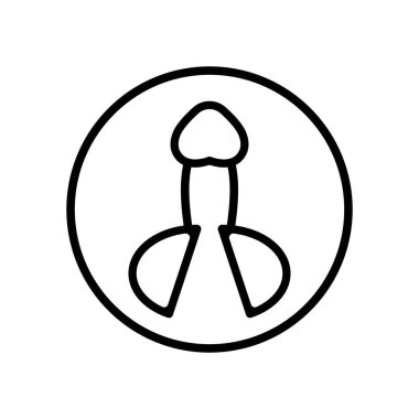 reproductive organs Men penis care logo design icon vector