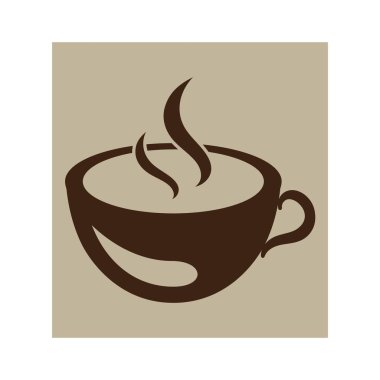 Kahve fincanı Logo Şablon vektör tasarımı