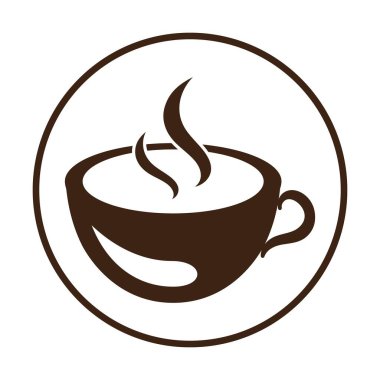 Kahve fincanı Logo Şablon vektör tasarımı