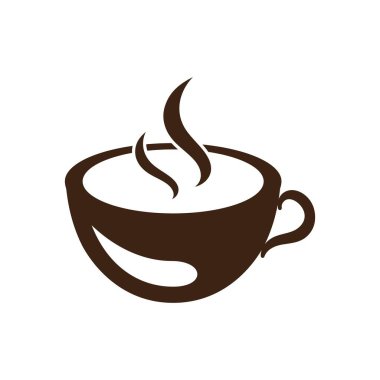 Kahve fincanı Logo Şablon vektör tasarımı