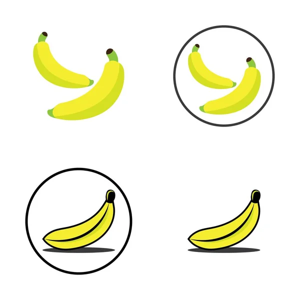 Banana Fruit Logo Icon Design Vector — Stockvektor