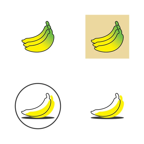 Banana Fruit Logo Icon Design Vector — Stockvektor