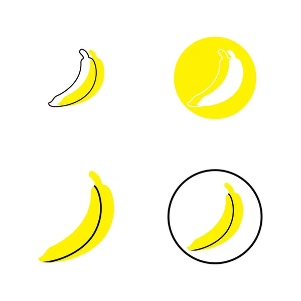 Banana Fruit Logo Icon Design Vector — Stockvektor