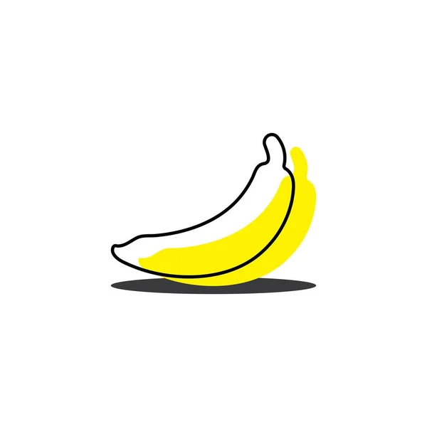 Banana Fruit Logo Icon Design Vector — Vettoriale Stock