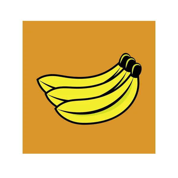 Banana Fruit Logo Icon Design Vector — Stockvector