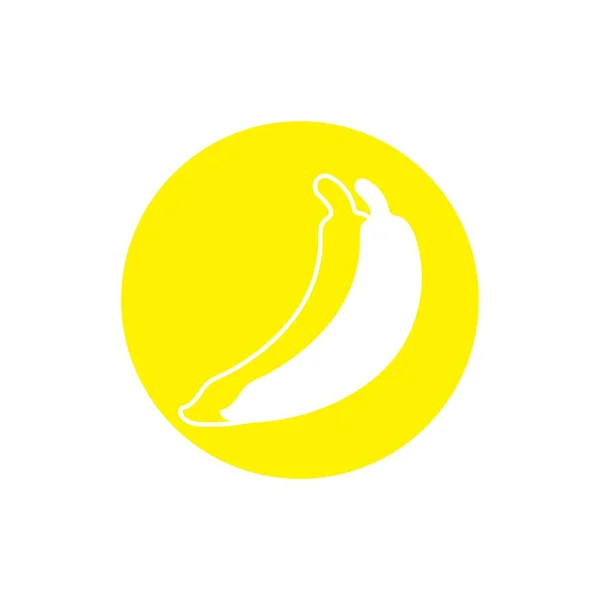 Banana Fruit Logo Icon Design Vector — Stok Vektör