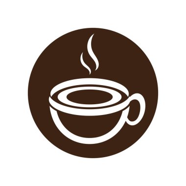 Kahve fincanı Logo Şablon vektör tasarımı