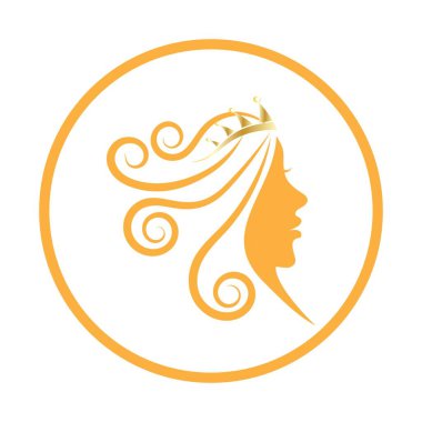 stil saç kesimi ikonu vektör illüstrasyon tasarımı