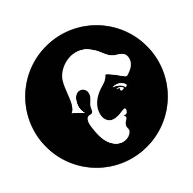 stil saç kesimi ikonu vektör illüstrasyon tasarımı