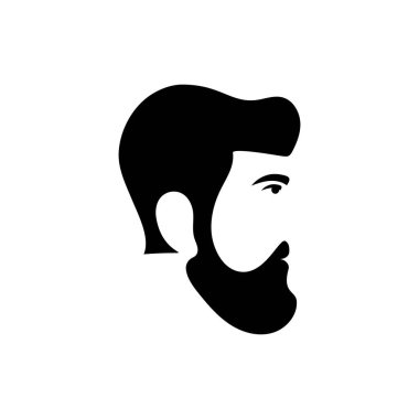 stil saç kesimi ikonu vektör illüstrasyon tasarımı