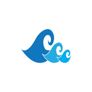 su dalgası logo tasarım şablonu