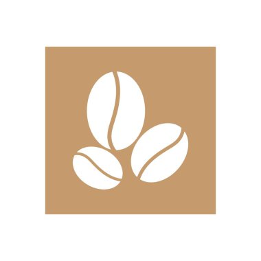 kahve çekirdeği simgesi vektör çizimi şablonu